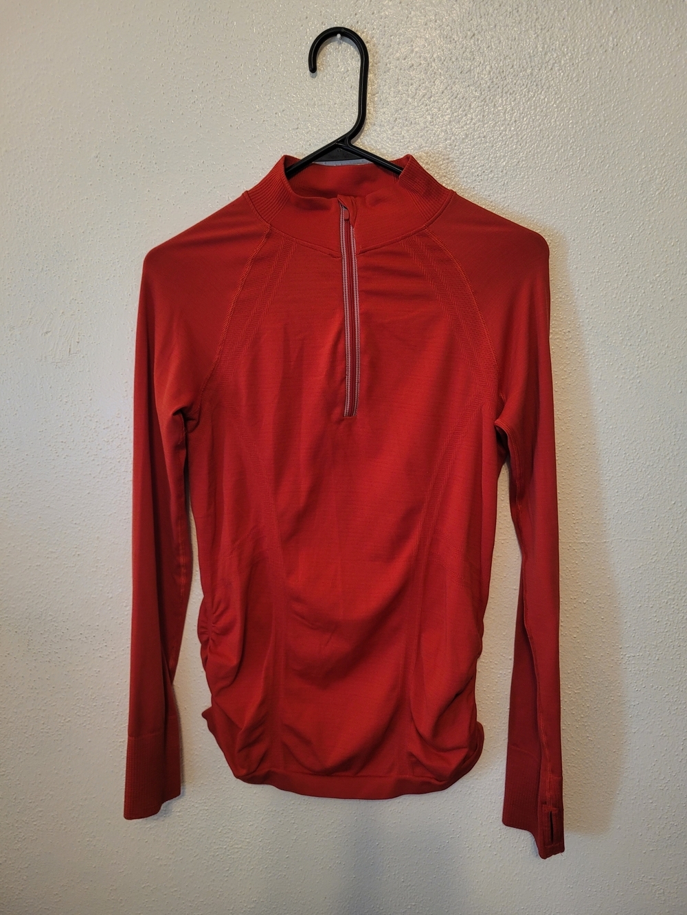 Athleta Womans Fastest Track Half Zip Athletic Top - Red Size Medium